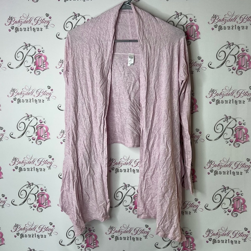 Ivivva cardigan flowy waterfall heathered white Light Pink Cardigan